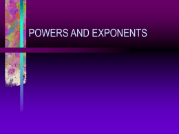 Powers and exponents1