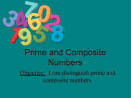 Prime and Composite Numbers & Composite