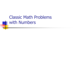 Classic Math Problems With Age