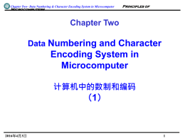 Principles of Microcomputers Chapter Two Data Numbering and