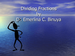 Dividing Fractions - World of Teaching