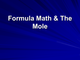 formula math & the mole pwpt