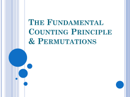 Counting Principle and Permutations PowerPoint