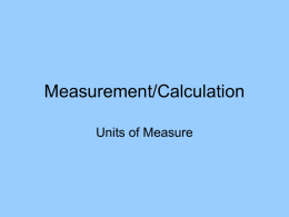 Measurement/Calculation