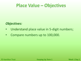 Understand place value in 5