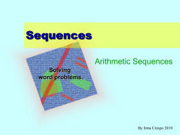 Sequences - Teaching Portfolio