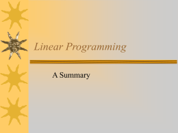 Linear Programming - piercemathresources