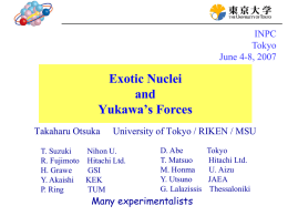 Exotic Nuclei and Yukawa`s Forces