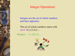 Integer add subtract
