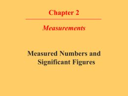 Chapter 1 Measurements - Belle Vernon Area School District