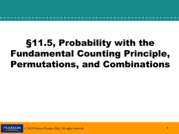 Example 3: Probability and Combinations
