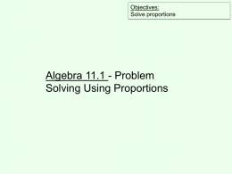 Algebra 11.1