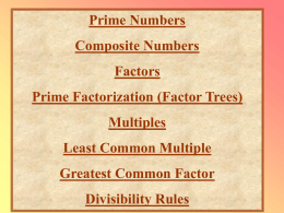 Factors/Multiples