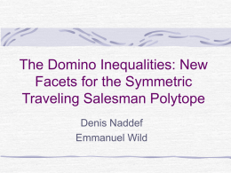 The Domino Inequalities: New Facets for the Symmetric Traveling