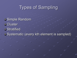 Link to Powerpoint Slide Presentation on Types of Sampling