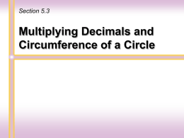 Chapter 5: Decimals
