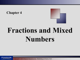 4.1:Intro to Fractions and Mixed Numbers