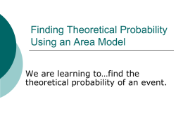 Finding Theoretical Probability Using an Area Model