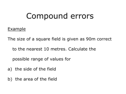Compound errors