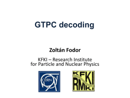 GTPC decoding Zoltán Fodor