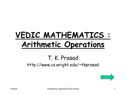 Arithmetic Operations Revisited