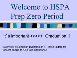 HSPA Prep Zero Period Lesson 1 Types of Numbers