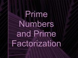 Prime Factorization - Math with Mr. Hunt