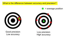 Accuracy and Precision notes