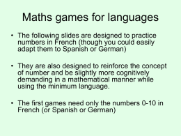 maths and language games
