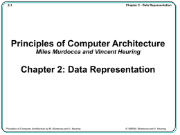 Chapter 2 - Data Representation