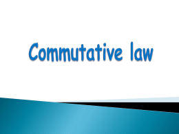 Commutative law