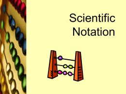 Unit 2-3 Scientific Notation