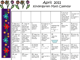 April Math Calendars