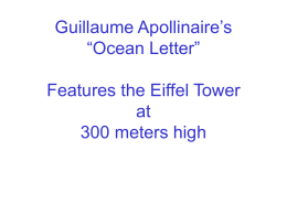 Guillaume Apollinaire`s “Ocean Letter” Features the Eiffel Tower