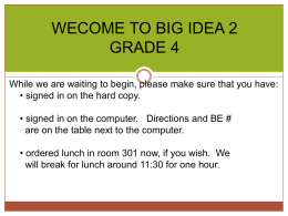 Grade 5 Big Idea 2 - ElementaryMathematics