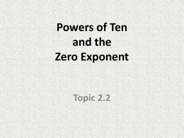 2.2.Power of zero