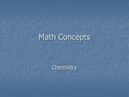 Math of Chemistry PPt