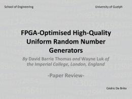 FPGA-Optimised High-Quality Uniform Random Number Generators
