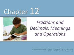 Three Meanings of Fractions