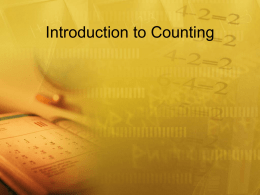 Introduction to Counting