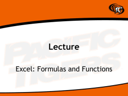 Functions & Formulas