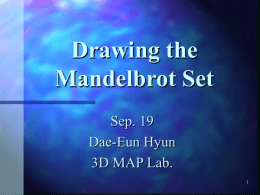 Drawing the Mandelbrot Set