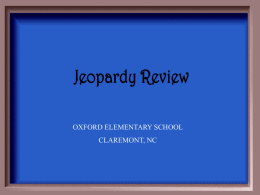EOG Jeopardy Math Review 2008-2