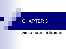 Approximation Estimation