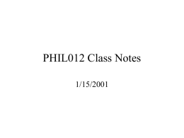 PHIL012 Class Notes