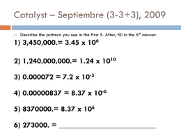 I`ve never had a lab like this… Scientific Notation - stroh
