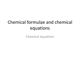 chemical equation - townsvilleproblem