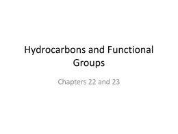 Hydrocarbons and Funcitonal Groups
