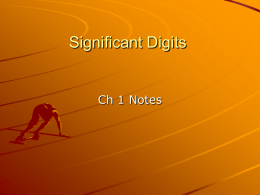 H-Physics Significant Digits PP