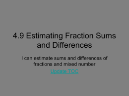 Estimating Fractions